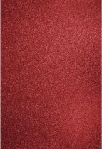 Glitterend rood hobby karton A4