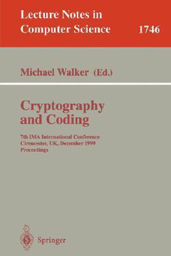 Cryptography and Coding - cover