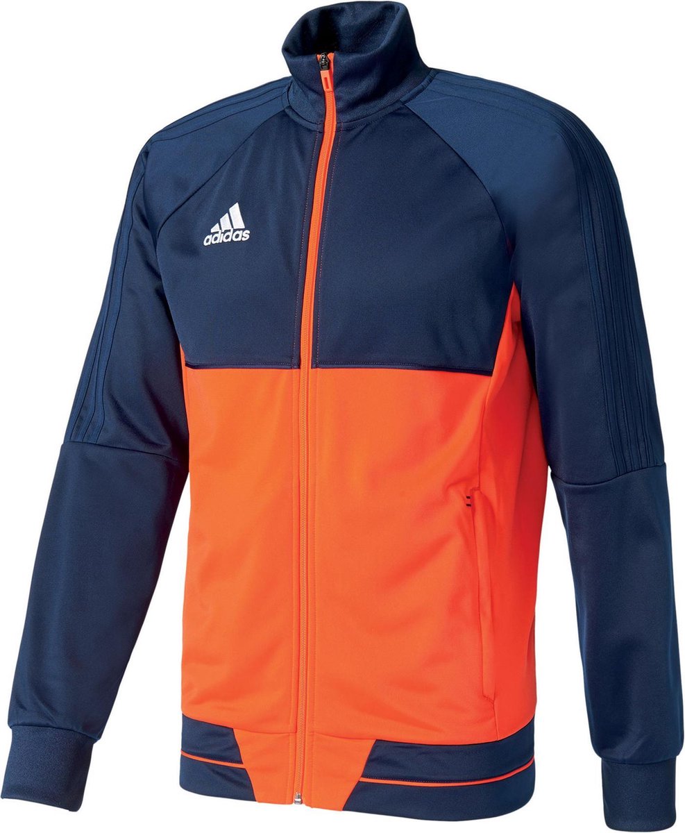 adidas Tiro17 PES Jacket Junior Trainingsjas - Maat 116 - Unisex - oranje/blauw  | bol.com