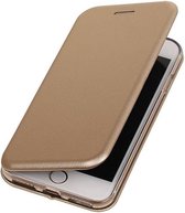 Slim Folio Case - Book Case Telefoonhoesje - Folio Flip Hoesje - Geschikt voor iPhone SE 2020 / iPhone 8 / iPhone 7 - Goud