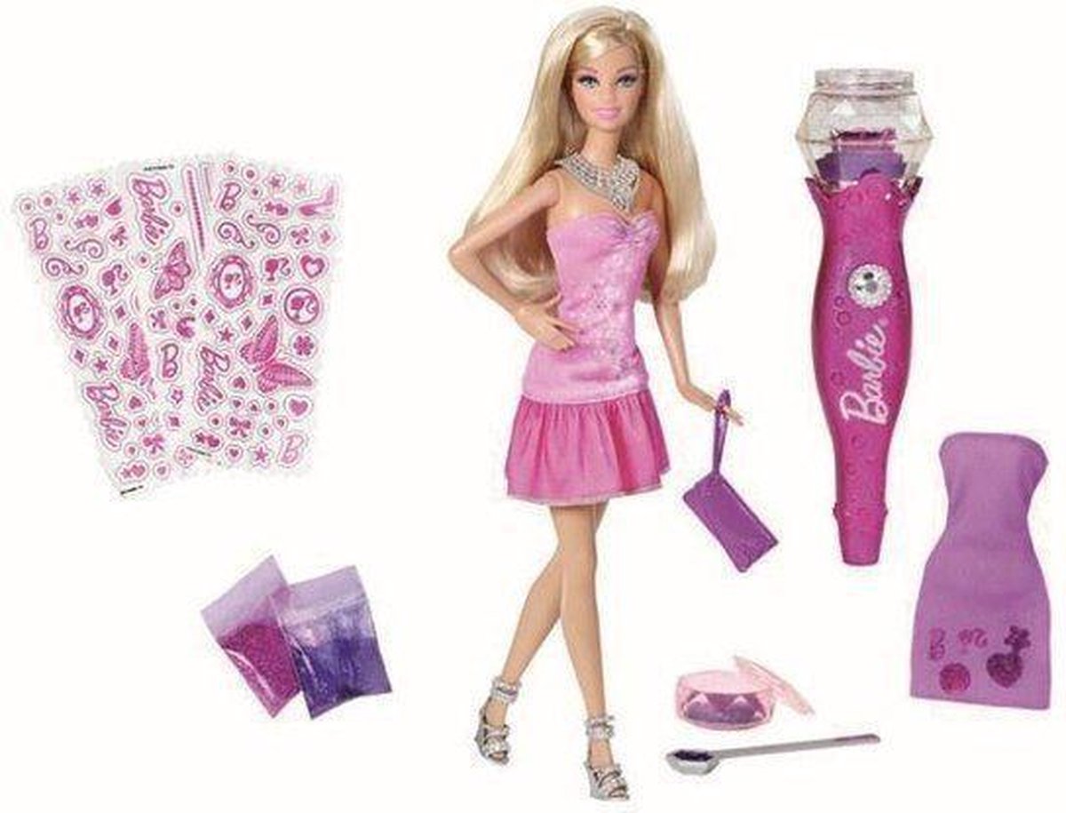 Barbie Voiture Musicale à Paillettes Roses Dreamhouse Multicolore
