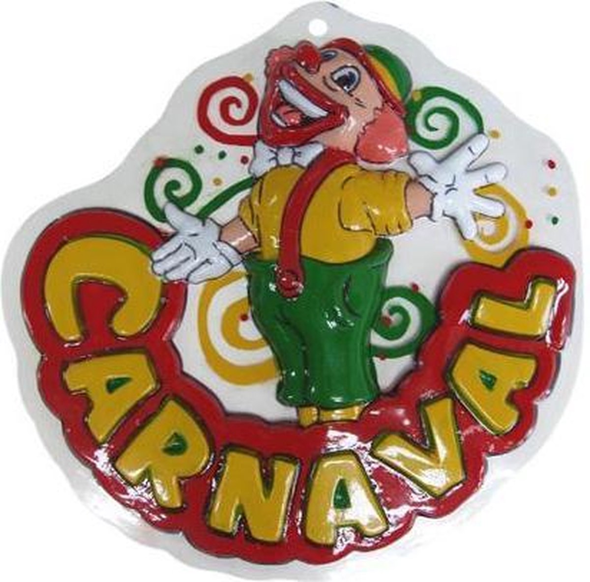 Wanddeco clown carnaval 18x18 cm