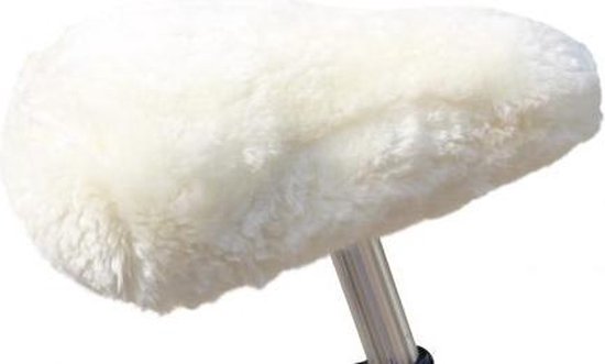 Dyreskinn® schapenvacht fietszadel hoesje zadel dekje dikke wol naturel en ongeverfd - Donja HD