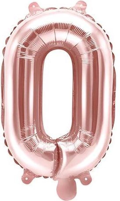 Folie ballon Letter O, 35cm, rose goud