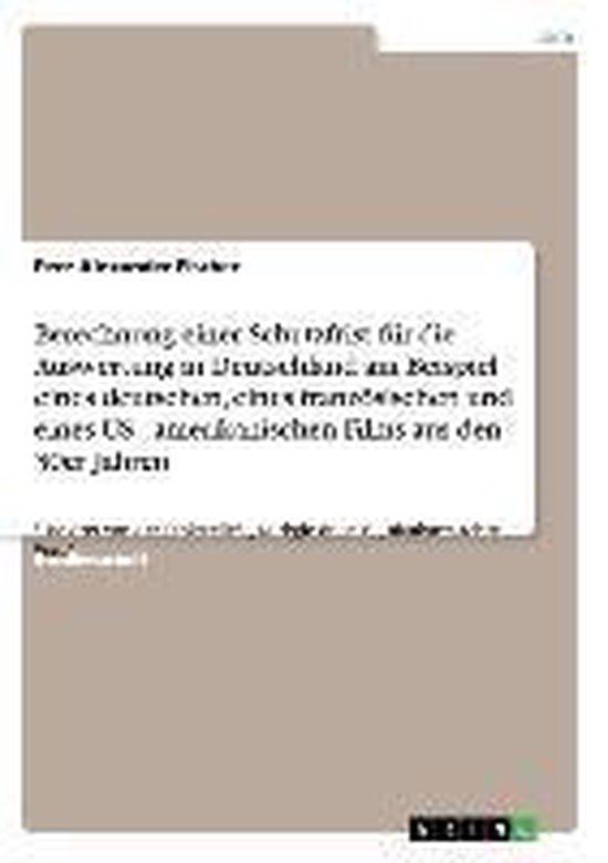 Berechnung Einer Schutzfrist Fur Die Auswertung in Deutschla ... - cover