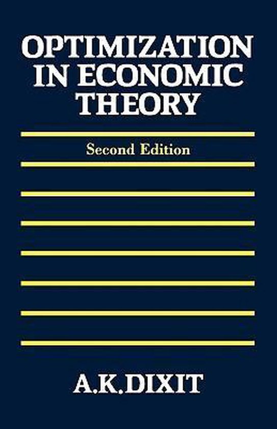 Boek "Optimization In Economic Theory" Second Edition, A.K. Dixit.