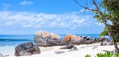 Foto op Canvas, Seychellen 002 (140x60cm)