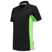 Tricorp Poloshirt Bi-color dames - 202003 - zwart / lime - maat XL