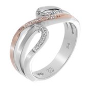 Orphelia ZR-7230/56 Zilver Ring Bicolor Silver/Rose Zirconium
