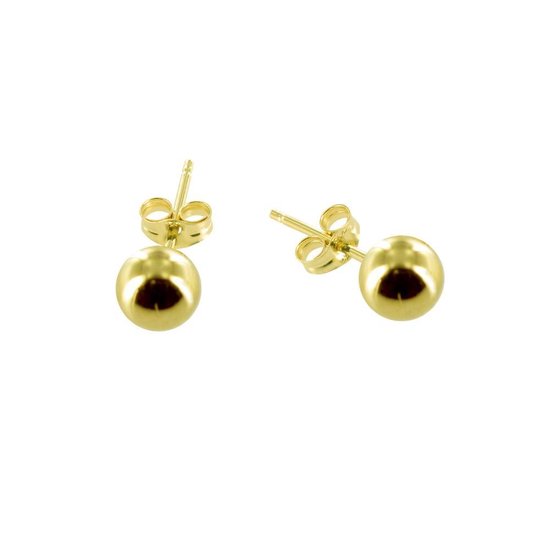 Silventi 121100132 Clous d'oreilles en or 14 carats Or jaune - Sphère 5 mm - Or