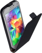 Lelycase Zwart Samsung Galaxy S5 Mini Lederen Flip case case Telefoonhoesje