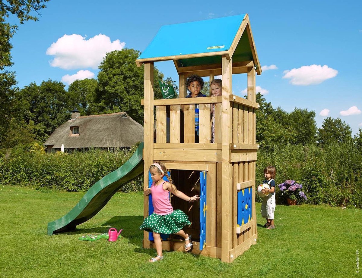 Jungle Gym Castle Playhouse 125 Houten Speeltoestel voor