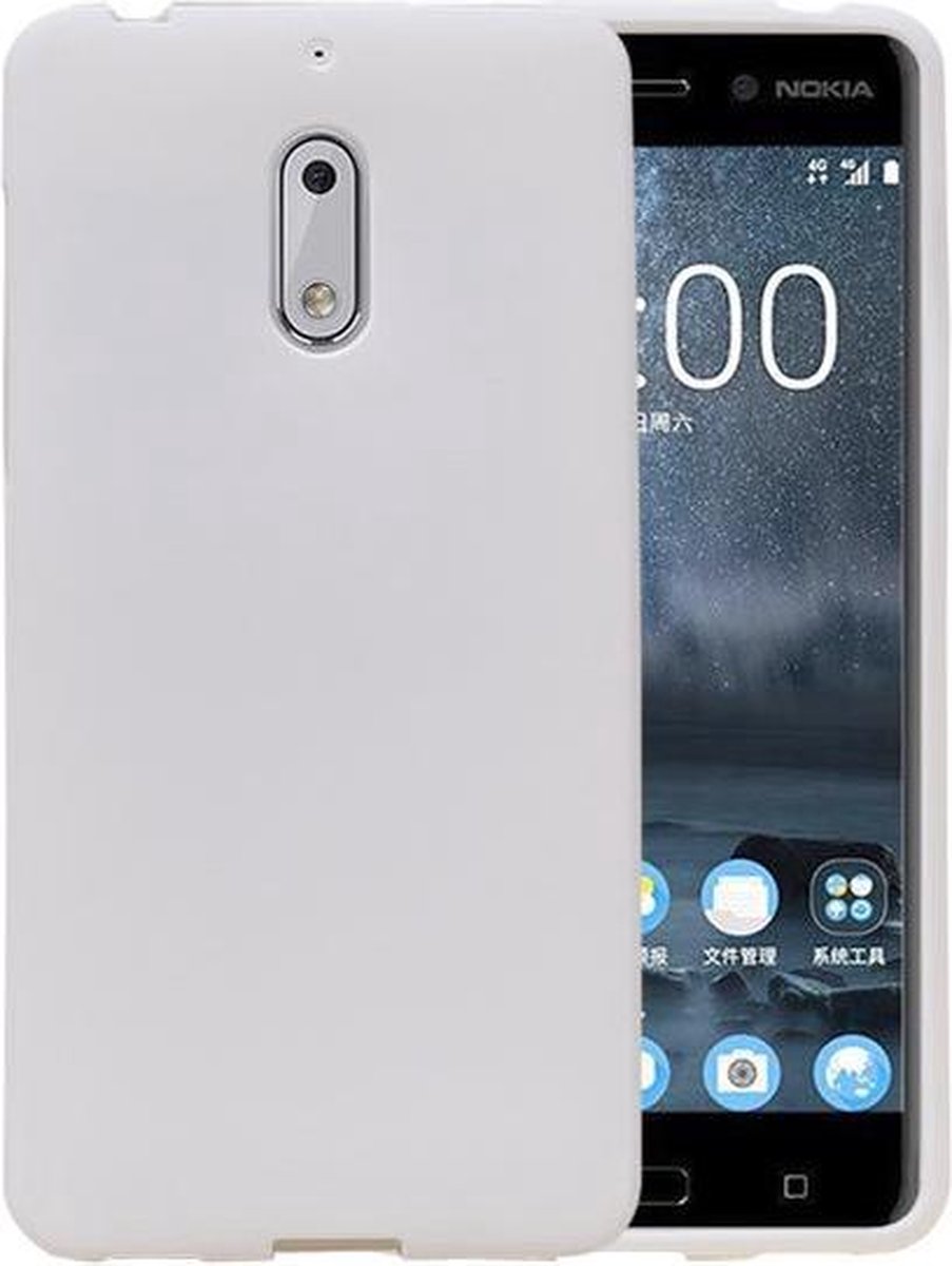 BestCases.nl Wit Zand TPU back case cover hoesje voor Nokia 6