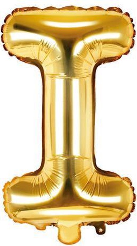 Folie ballon Letter I, 35cm, goud