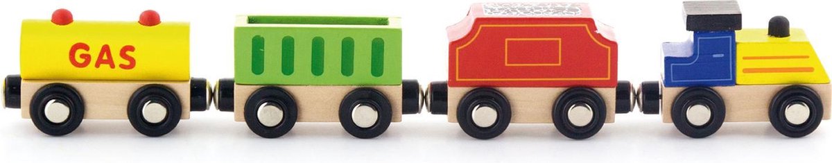 Viga Toys - Treinbaan Accessoireset - Goederentrein - 4 delig