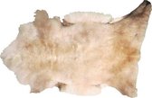 Peau de mouton|brun blanc|90 cm| Peau de mouton tachetée