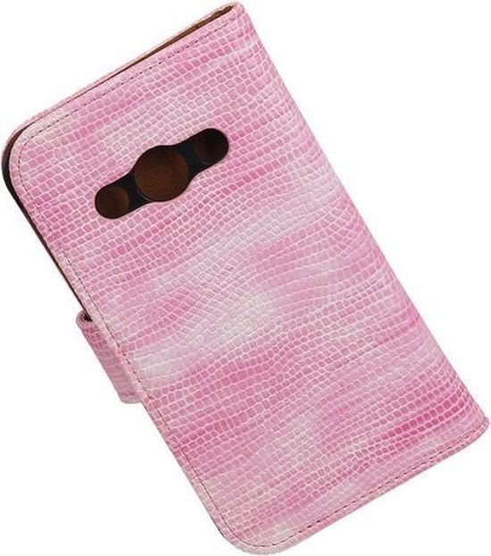 Etui Portefeuille Bookstyle pour Samsung Galaxy Xcover 3 Mini Snake Pink - Housse Etui
