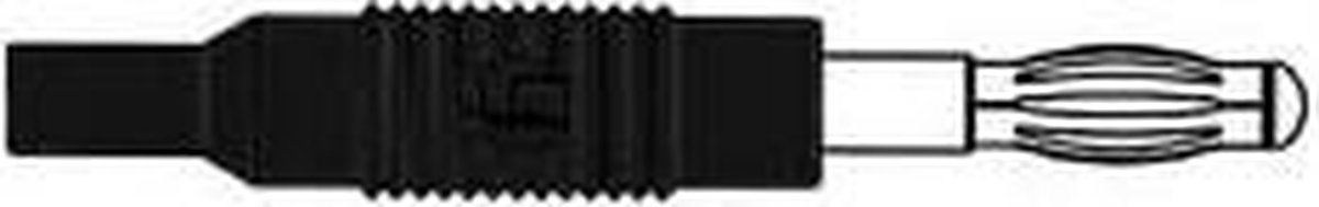 INJECTION-MOULDED ADAPTER PLUG 4mm TO 2mm / BLACK (MZS 4) (HM14T00)