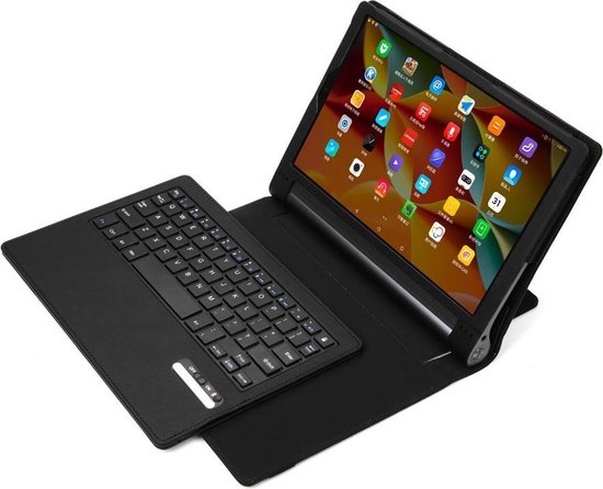 Shop4 - Lenovo Yoga Tab 3 Pro Toetsenbord Hoes - Bluetooth Keyboard Cover  Lychee Zwart | bol.com