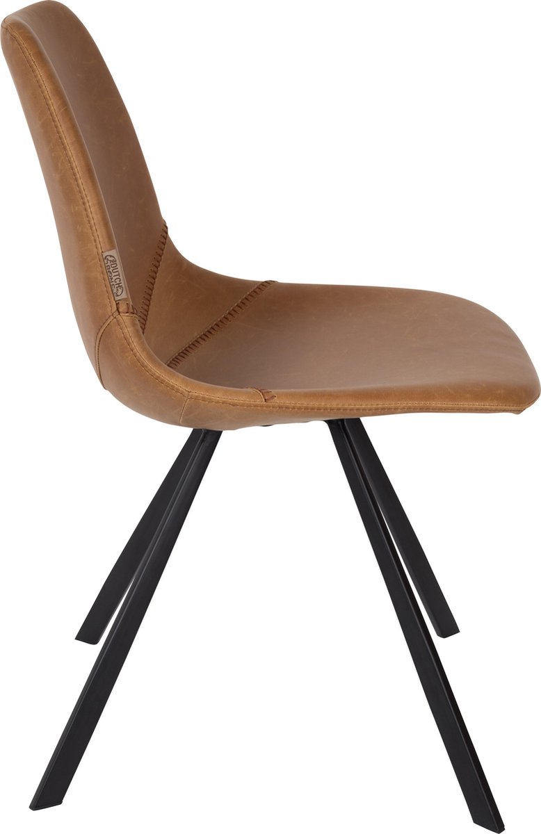 Dutchbone Franky Eetkamerstoelen Bruin Set van 2 Dutchbone Franky Eetkamerstoelen Bruin Set van 2