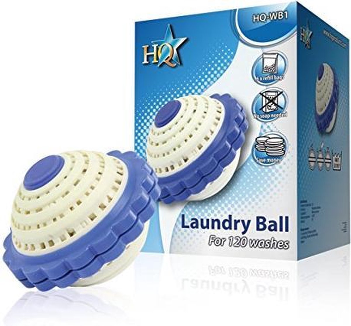 Goedkoopste HQ - Wasbal - wasmiddel voor 120 wasbeurten