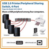 Tripp-Lite U215-004-R 4-Port USB 2.0 Printer / Peripheral Sharing Switch TrippLite