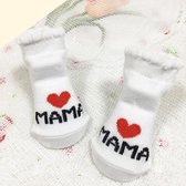 JillyBee - Baby Sokjes - Sokjes - Sokken  - Mama - Newborn - Wit