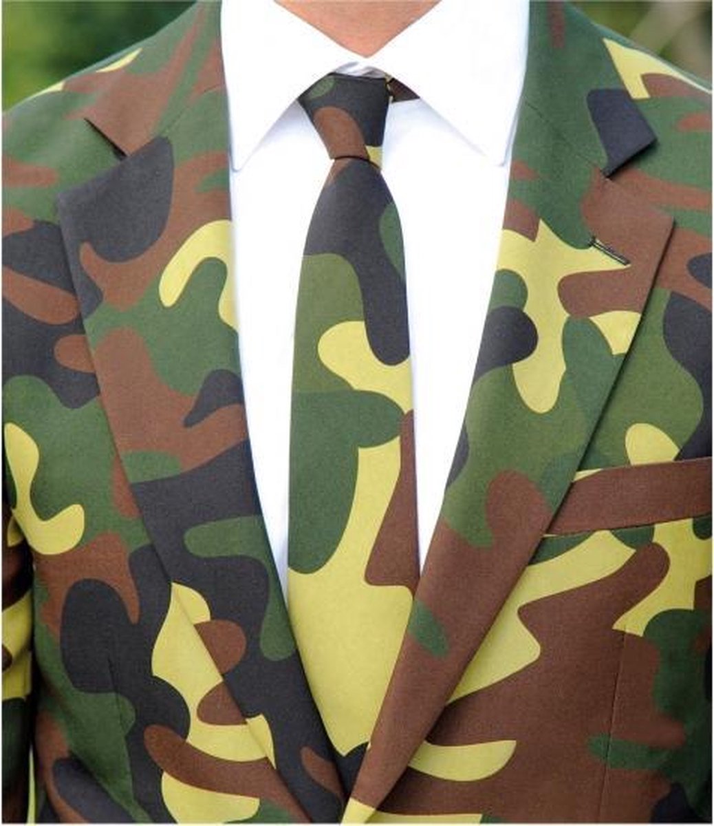 Beg tuberculose Belastingen Pak met camouflage print - Kostuum - Maat L | bol.com