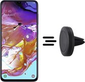 Shop4 - Samsung Galaxy A70 Autohouder Magnetische Ventilatierooster Houder Zwart