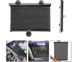 Oprolbare Zonwering / Inclusief Zuignappen / Oprolbaar en Instelbaar- Zonnescherm Auto - UV Protectie - Autozonwering Voor Autoraam - 35x40 cm