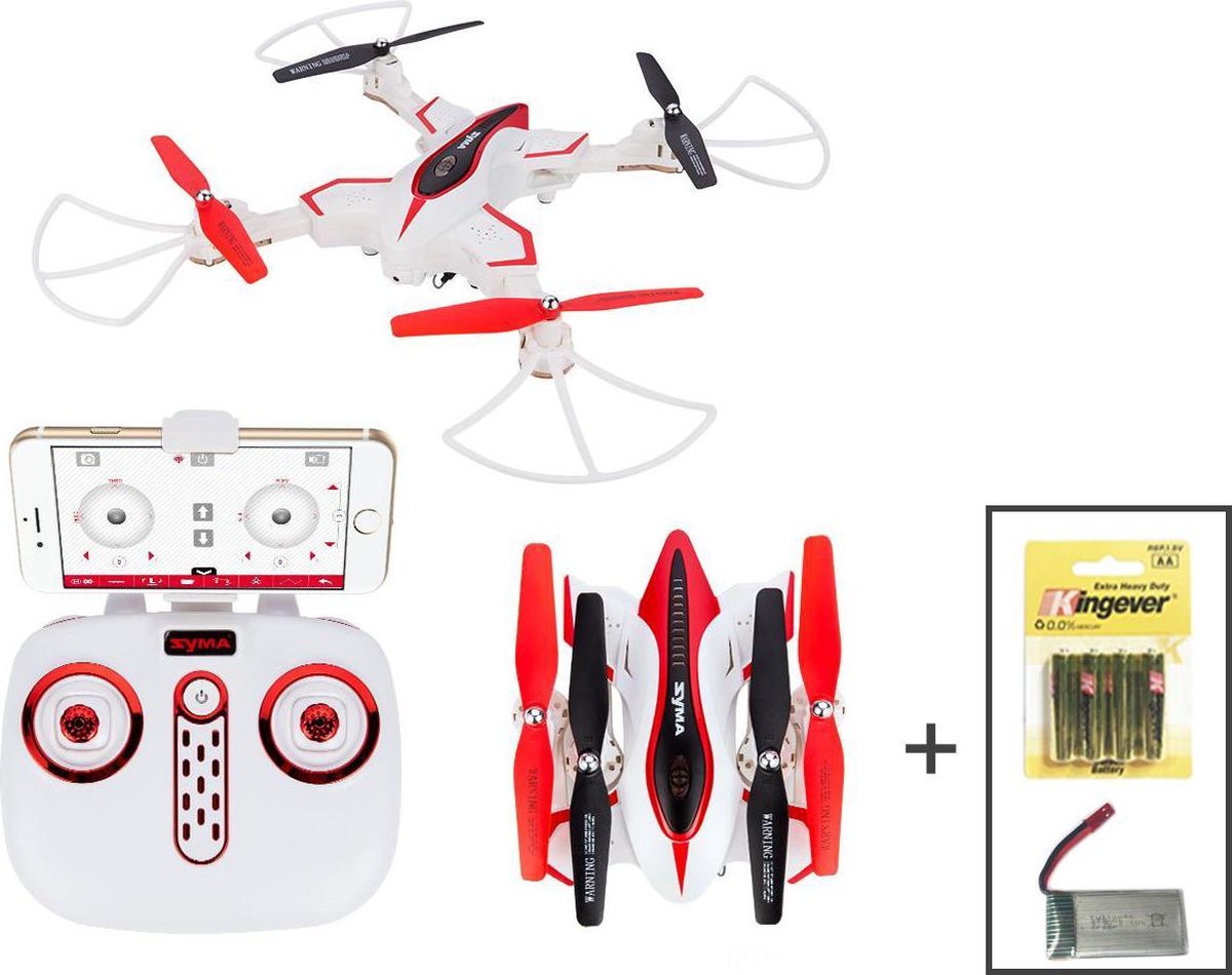 Syma X56W FPV Live Camera Drone Opvouwbaar quadcopter Nu met Extra
