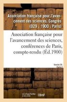 Association Francaise Pour l'Avancement Des Sciences, Conferences de Paris, Compte-Rendu