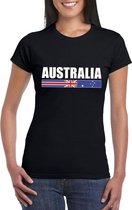 Zwart Australie supporter t-shirt voor dames L