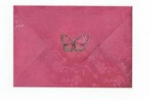 Cards & Crafts Luxe Gekleurde Enveloppen - 100 stuks - Roze / Vlinder - B6 175X120 mm - 120grms