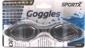 Anti chloor zwembril zwart/grijs voor volwassenen