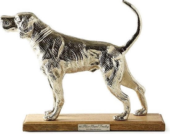 Riviera Maison - Happy Hunting Dog Statue - Hond - 25 cm hoog - Beeld -  Dier - Interieur | bol.com
