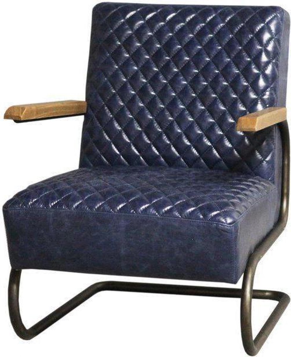 Tucson fauteuil - Leder Blauw | bol.com