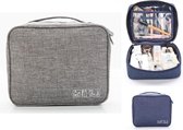 Toilettas overzichtelijk met veel vakken grijs - Cosmetic bag gray
