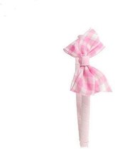Diadeem met roze geruite strik voor kind / meisje