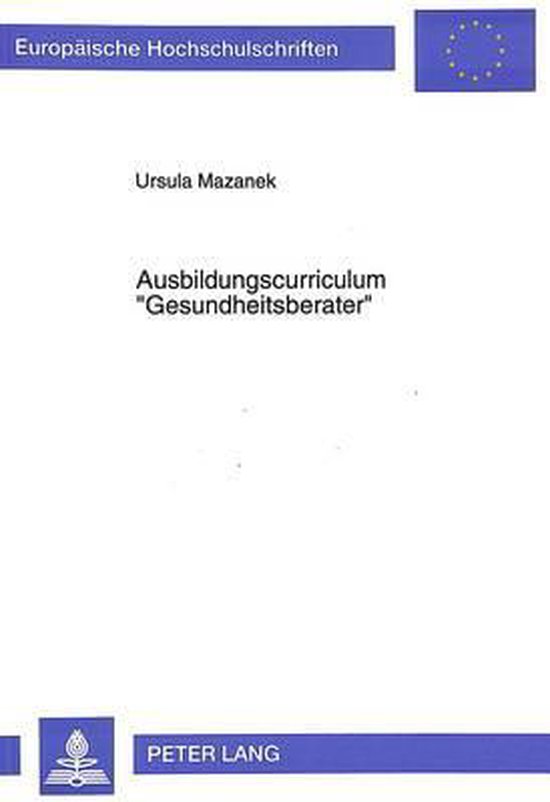 Ausbildungscurriculum -Gesundheitsberater- - cover