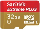 SanDisk Extreme Plus Micro SDHC kaart 32GB - met adapter
