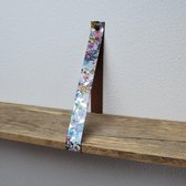 Leren Plankdragers Flower Silver
