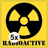 Halloween 5x stuks halloween radioactive gevaren stickers
