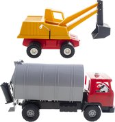 ensemble de véhicules pour bac à sable - bulldozer 40 cm + camion 45 cm