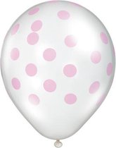 Ballonnen Dots Transparant/Roze