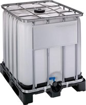 Ibc container - 1200x1000x1175 mm kunststof pallet - vulopening ø150mm