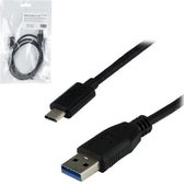 MCL USB 3.1 Type-C / USB 3.0 Type-A 1 m USB-kabel USB 3.2 Gen 1 (3.1 Gen 1) USB C USB A Zwart