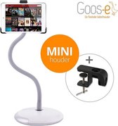 GOOS-E - Tablethouder MINI Tablet 7-8 inch - iPad MINI houder – iPad MINI standaard - FLEXIBEL - STERK - STIJLVOL - universeel - o.a. tafel - bureau - bed - Compleet met voet + 2 weg klem - W