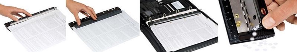 Papierperforatie, Verstelbare 4-gaats Perforator Handmatig Kantoor Thuis Universele Papierponsmachines 999D