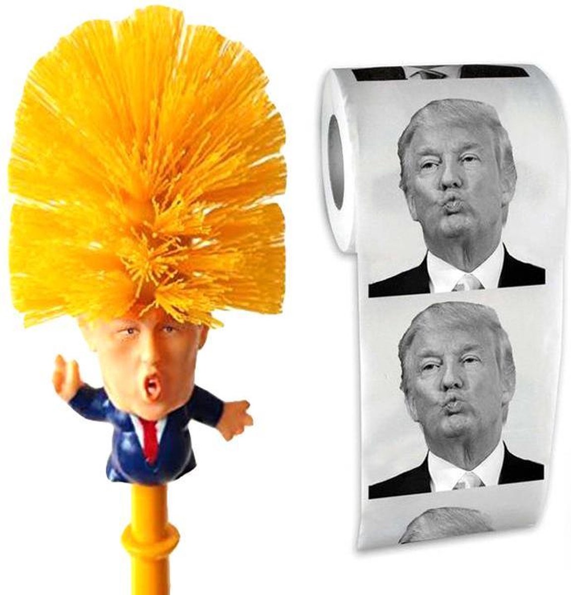 Donald Trump - WC Borstel + WC Papier - Giftset - Amerika | bol.com